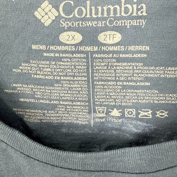 Columbia PFG Yuri T-Shirt Mens 2X Blue Graphic Back Performance Fishing Gear NWT - Picture 3 of 7